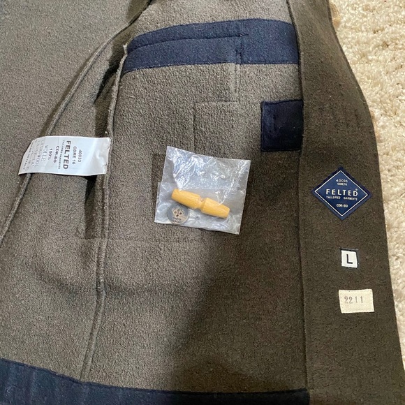 mens wool toggle coat - Picture 7 of 7